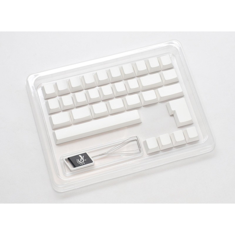Ducky White Blank 132 Key Cherry Profile PBT Keycap Set