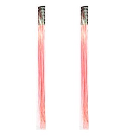 Hair Tinsel Clip in Orange 22 Inch Tinsel Hair Extensions with Clips 12 Pcs Colorful Glitter Tinsel Hair Sparkling Fairy Hair Accessories for Women Kids Girls