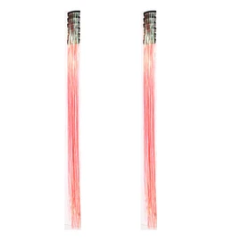Hair Tinsel Clip in Orange 22 Inch Tinsel Hair Extensions with Clips 12 Pcs Colorful Glitter Tinsel Hair Sparkling Fairy Hair Accessories for Women Kids Girls