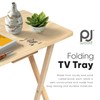 PJ Wood Rectangle Folding Portable TV Snack Serving Tray Table,