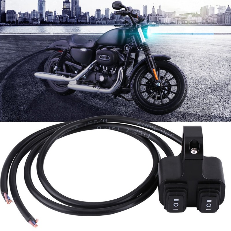 Motorcycle Handlebar Switch, 7/8" 22mm 12V 16A CNC Aluminum Alloy