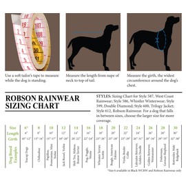 RC Pet Products Robson Rain Wear Dog Coat, Size 6, Honeysuckle