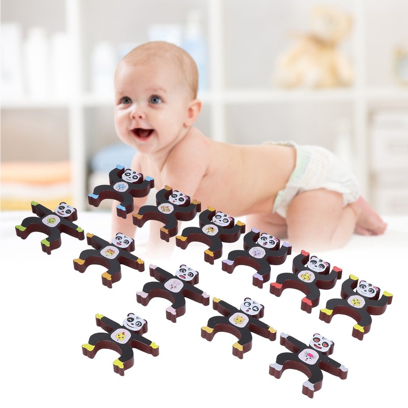 Wooden Stacking Games Toddler Children Interlock Balancing Blocks Educational ToyPanda