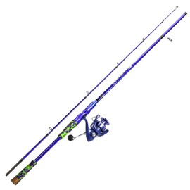 Sougayilang Inshore Saltwater Fishing Rods Combo, 7-Foot Spinning Rods with 4000 Size Spinning Reel, Stainless Steel Guides with Ceramic Rings, Contoured EVA Handles & Fighting Butt