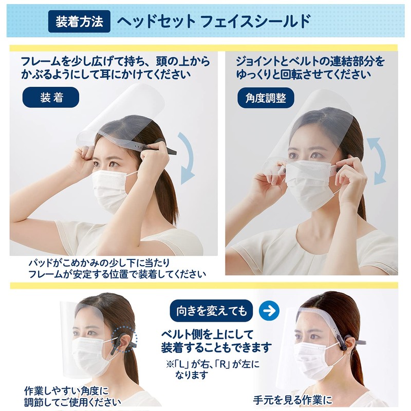 Plus Face Shield Headset 1 Frame + 3 Shields FG-020F