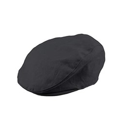 Bienzoe Boys Newsboy Baker Hat: Kids Cotton Linen Golf Outfit Cap Black 2/3
