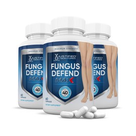 Justified Laboratories (3 Pack) Fungus Defend Max Pills 40 Billion CFU Probiotic 180 Capsules