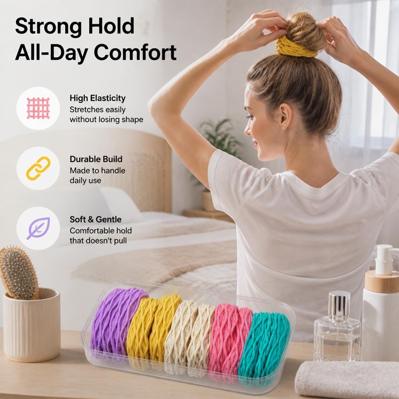 Spa Headband And Hair Ties Set - Bow Headband -
