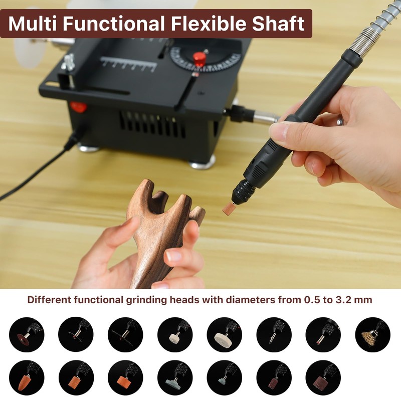 YSJWAER Mini Small Multi-Functional Table-Saw - Portable Crafts Table Saw