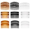 18 x Hair Combs, Black, White, Dark Brown, Achieve a