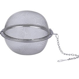 Stainless Steel Mesh Tea Ball Infuser, Large Sphere with Chain, Tea Strainer for Loose Leaf Tea