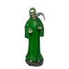 Santa Muerte Green Holy Death Grim Reaper Skull Skeleton 5"