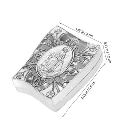 Hohopeti Rosary Box Zinc Alloy Necklace Holder Stylish Jewelry Storage Case Vintage Design Ideal for Rosary Beads