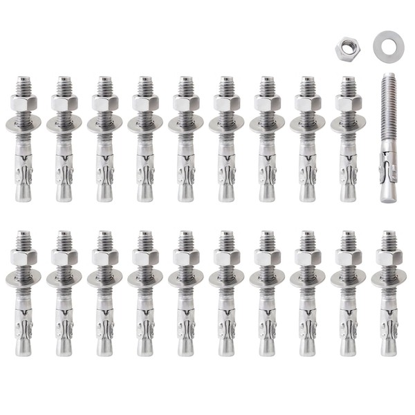 LIONMAX Stainless Steel Concrete Anchor Bolts 3/8" x 3 Inch,