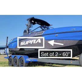 SUPRA BOAT Replacement WHITE 60” (set Of 2) Vinyl Decals Sticker Ski Wakeboard