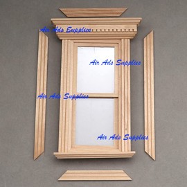 DIY 1/12 Scale Dollhouse Miniatures Window Door Wood Finishing Trim Lot 10 ; Wide 1cm, L 30cm