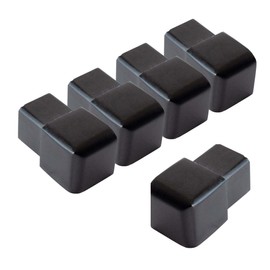Dalsys 5x End Piece for Tile Rail 12.5 mm Square Profile Aluminium Anodised Black Tile Profile