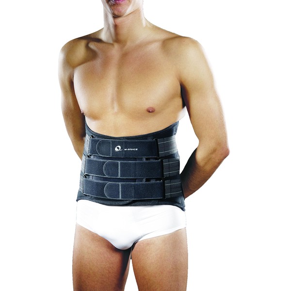 M-Brace AIR Lumblock Back Brace, Lumbar Support Back, Abdominal Support Binder, Back Pain Relief, Back Brace, Back Support Grey, Small
