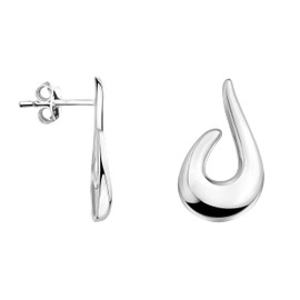 SOFIA MILANI - Women's Earrings 925 Silver - Curved Stud Earrings, Sterling silver, No Gemstone