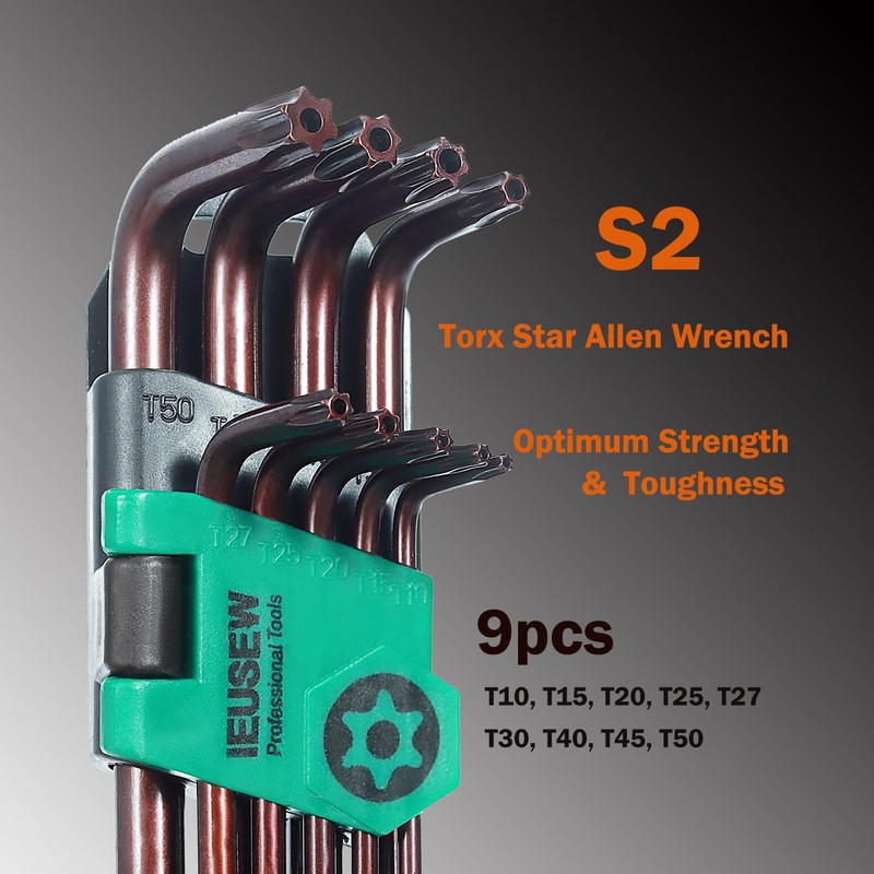 Ieusew Torx Allen Wrench Set, Tamper Resistant Key Set, S2