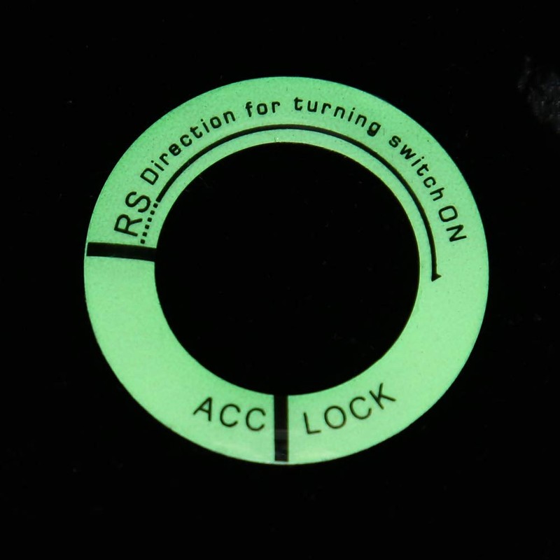 KIMISS Ignition Switch Decoration Ring, Car Motorcycle Luminous Ignition Switch