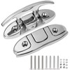 Marine Grade Boat Folding Cleat 6 inch 316 Stainless Steel,
