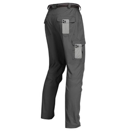 Men's Cargo Hiking Pants Water Resistant Lightweight Quick-Dry Work Pants for Outdoor Camping Fishing Darkgrey 36 L