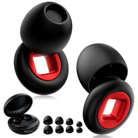 Ear Plugs Wind Noise,45db Earplugs Riding,Motorcycle Hearing Protection,Reusable Wind Noise Cancelling Earplug for Motorbike,Touring,Racing,Riding,Sleep,Concerts (Black and Red)
