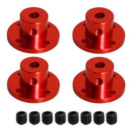 Aopin Rigid Flange Coupling 5mm Inner Shaft (for 3D Printer), Length 15mm / 0.59" Motor Connector Motor Guide Shaft Coupler, Suitable for Car Shaft, CNC, Motor Guide, DIY Encoder 4pcs