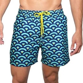 Suwangi Men's Swim Trunks Quick Dry Bathing Suit Swimming Shorts with Compression Liner and Pockets