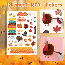 Daily Planner Stickers Clear 24 Sheets Monthly Celebration Stickers for Calendar Planning Scrapbooking Holiday Seasons General Events 1800+ Stickers with Tweezer