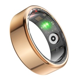 Smart Ring, Sleep Monitoring Health Ring Multiple Sport Modes Fitness Monitor Tracker Waterproof Bluetooth Lightweight Fashionable Rings for Heart Rate Body Temperature Pedometer