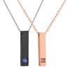 DAIVARNING Pair Necklace, Stainless Steel, Zircon Stone, Couple, Unisex Pair