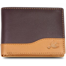 HORNBULL Buttler Mens Genuine Leather RFID Blocking Wallet, brown, Casual