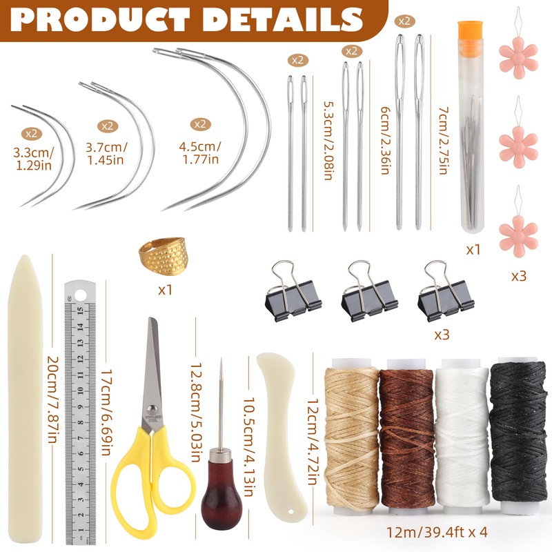 Book Binding Materials, Book Binding Tools with Plastic Bone Folder,