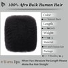 Haftaluv Afro Kinkys Bulk Human Hair 50g 16 Inch Nature
