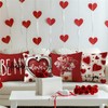 Valentine's Day Polka Dots Love Heart Mason Jar Throw Pillow