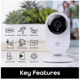 Geeni Glimpse Indoor 1-Camera Plug-in Standard Micro Sd Security Camera System