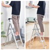 KINGRACK Aluminium 3 Step Ladder, Lightweight Step Stool with Non-Slip