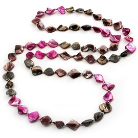 Avalaya Long Multicoloured Shell Necklace -134cm Length