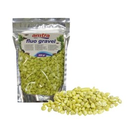 Amtra Fluo Gravel Aquarium Fish Tank Decoration Ceramic Gravel for Freshwater and Saltwater Aquarium Powder Free Yellow 350G