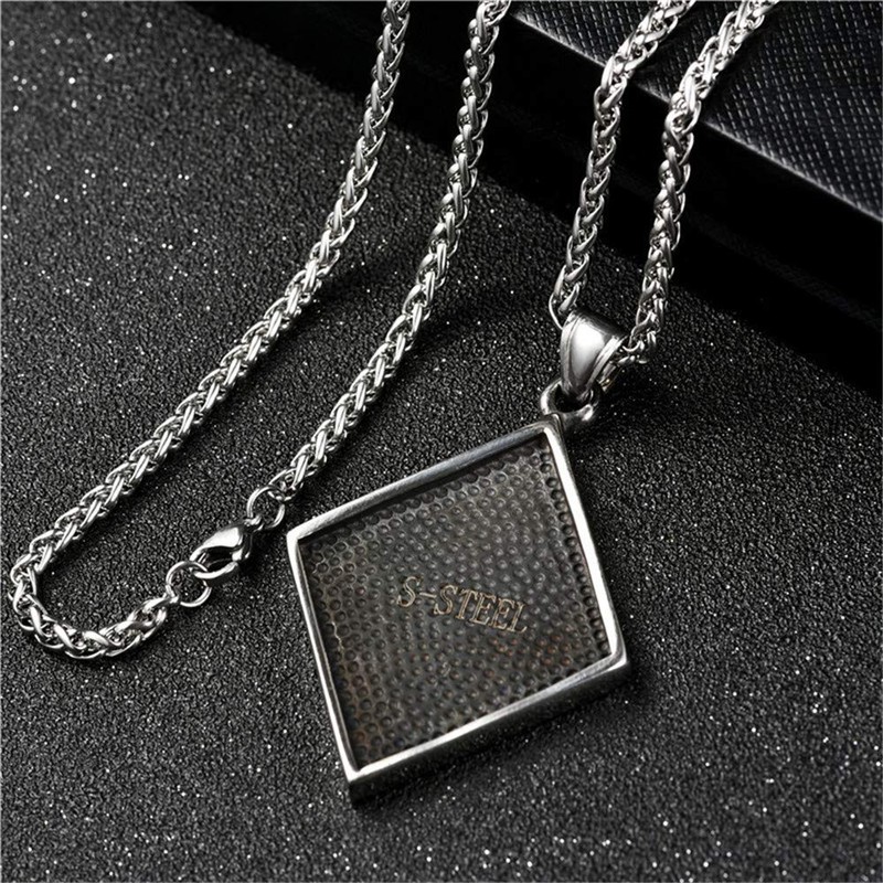 FIZIZDH Men's Cool Stainless Steel 1% er Pendant Necklace, 24