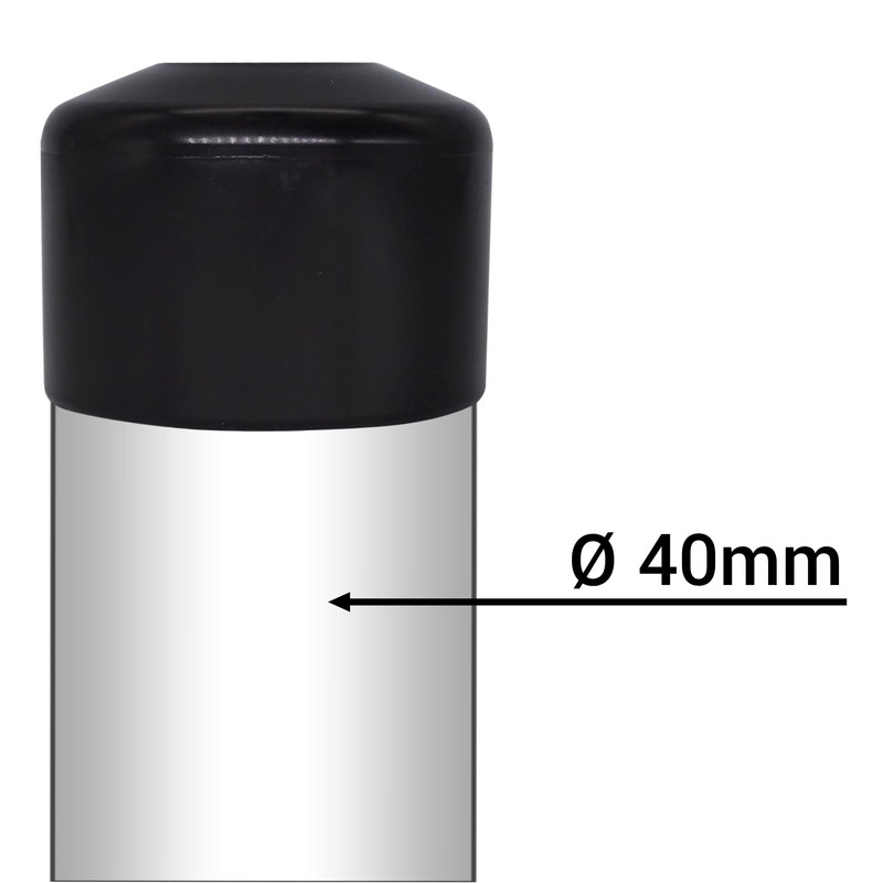 SKIR'CO Pack of 6 Fence Post Caps Round 40 mm