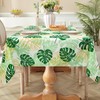 Arquiel Tropical Palm Leaf Tablecloth Waterproof, Summer Green Plants Rectangle