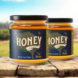 Beea - Pure and Natural Honey with Certified Traceability of Uruguayan Origin, Quantity 2 Bottles of 8 Ounces Each