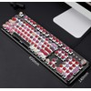 Corn K520 Lipstick Mechanical Gaming Keyboard Metal Panel Round Retro