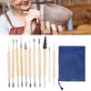11pcs Soft Clay Carving Knives Multipurpose Stainless Pottery Sculpting Tools