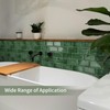 MOONFUN 10 Sheet Thicker Subway Tiles Light Green Peel and