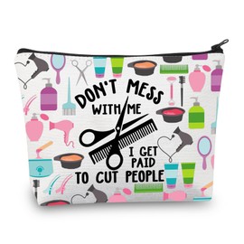 PLITI Hairstylist Makeup Bag Cosmetologist Gift Hairdresser Gift Beautician Zipper Pouch Cosmetology Student Graduation Gift (Paid to PeopleU)