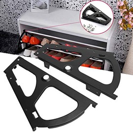 Bisagra para Zapatero de Acero Laminado en Frío para Cajón, Bisagras para Muebles, Herrajes para Bastidores Giratorios, Color Negro para Bastidores de Zapatos de una o Varias Capas